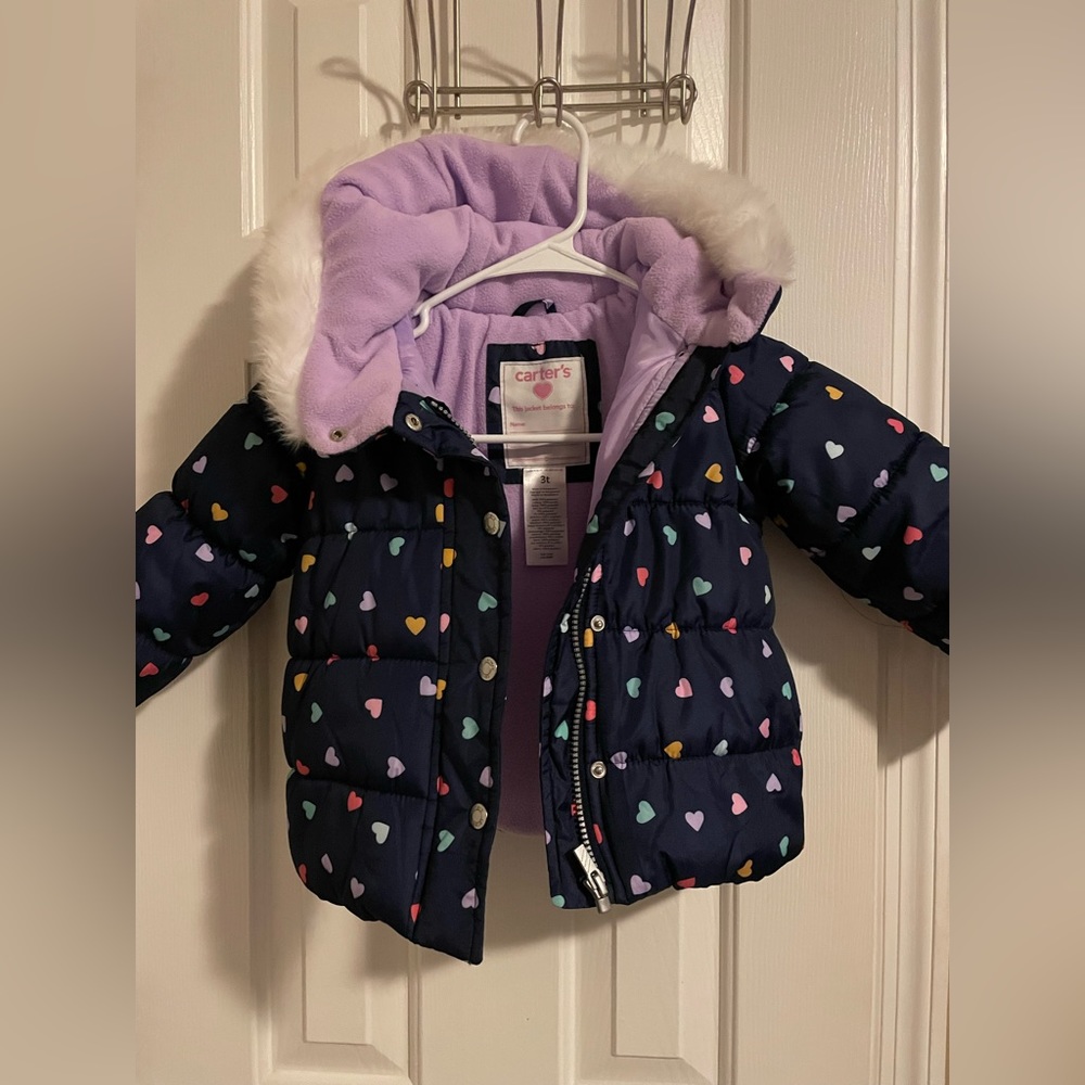 Carter's toddler girl coat 3T